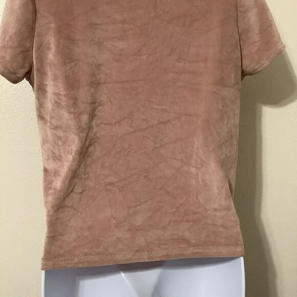 Juicy Couture Y2K Style Girly McBling Pink Graphic Logo Velour T Shirt Large - Picture 9 of 11